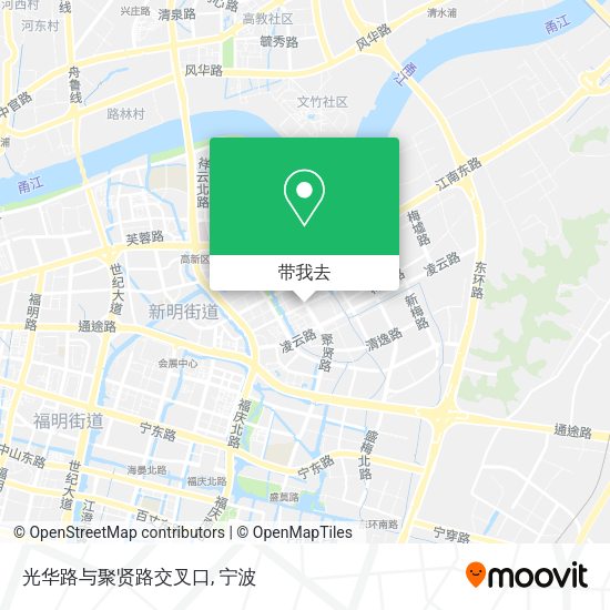 光华路与聚贤路交叉口地图