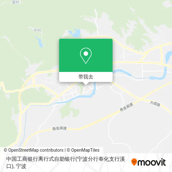 中国工商银行离行式自助银行(宁波分行奉化支行溪口)地图