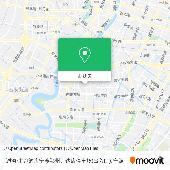 逅海·主题酒店宁波鄞州万达店停车场(出入口)地图