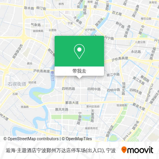 逅海·主题酒店宁波鄞州万达店停车场(出入口)地图