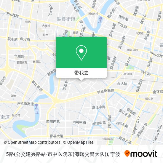 5路(公交建兴路站-市中医院东(海曙交警大队))地图