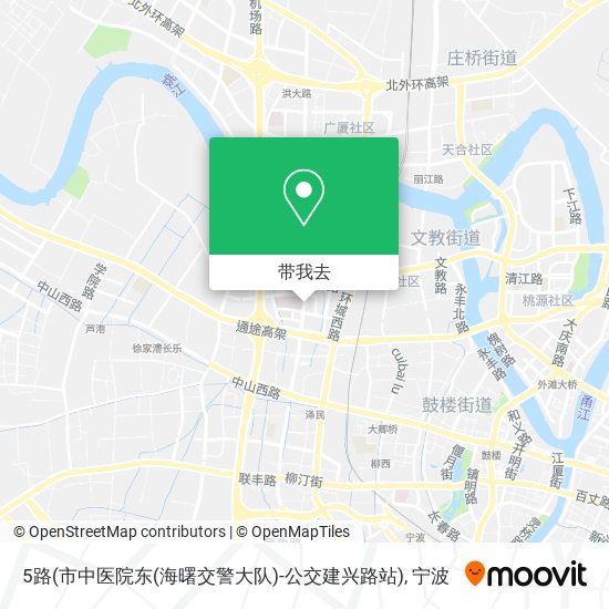 5路(市中医院东(海曙交警大队)-公交建兴路站)地图