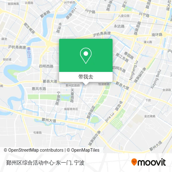 鄞州区综合活动中心-东一门地图