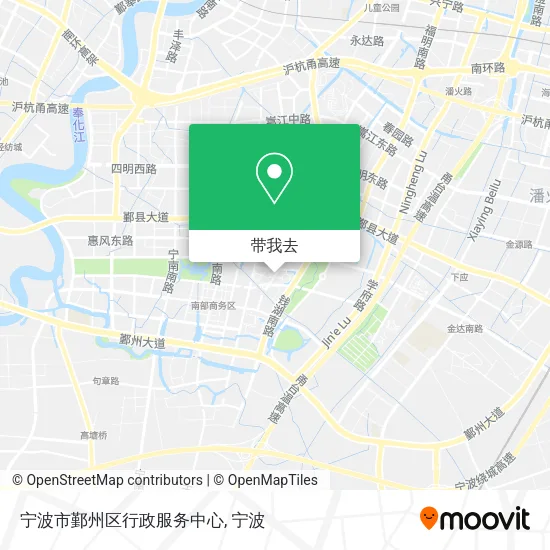 宁波市鄞州区行政服务中心地图