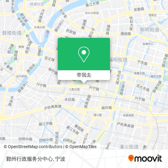 鄞州行政服务分中心地图