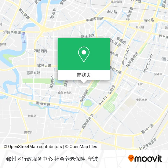 鄞州区行政服务中心-社会养老保险地图