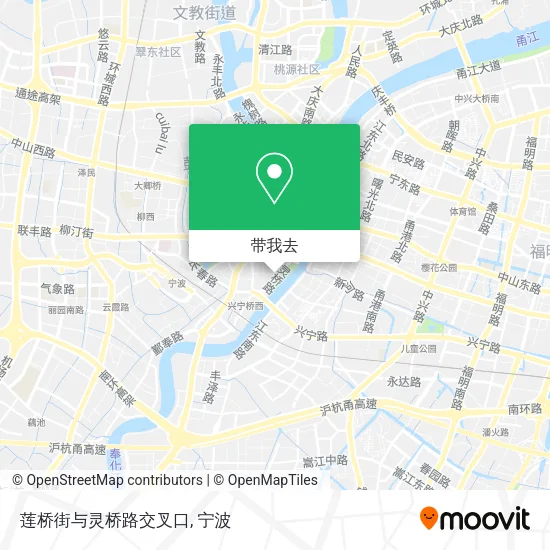 莲桥街与灵桥路交叉口地图