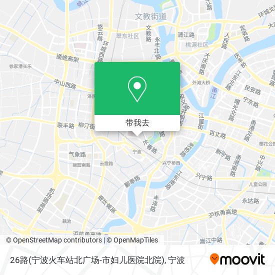 26路(宁波火车站北广场-市妇儿医院北院)地图