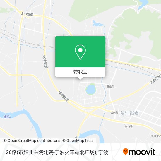 26路(市妇儿医院北院-宁波火车站北广场)地图