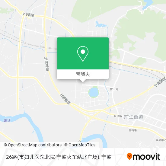 26路(市妇儿医院北院-宁波火车站北广场)地图