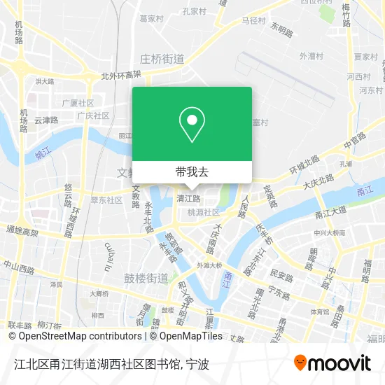 江北区甬江街道湖西社区图书馆地图
