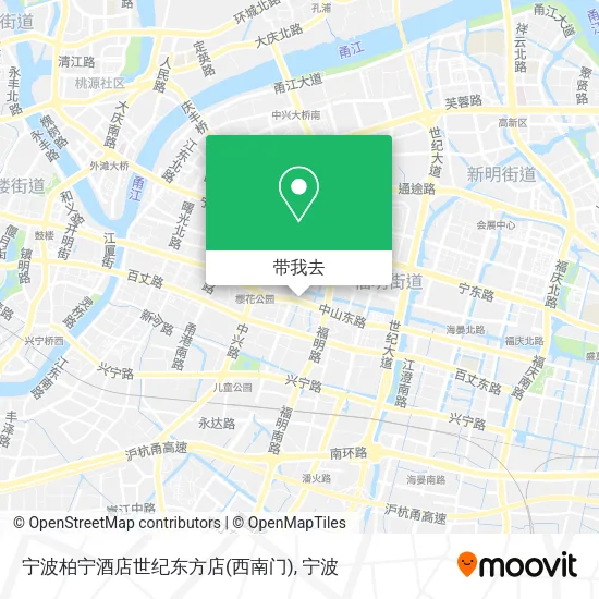 宁波柏宁酒店世纪东方店(西南门)地图