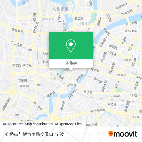 仓桥街与解放南路交叉口地图