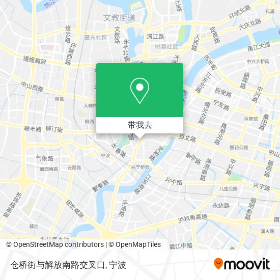仓桥街与解放南路交叉口地图