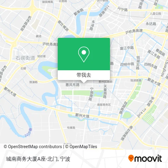 城南商务大厦A座-北门地图
