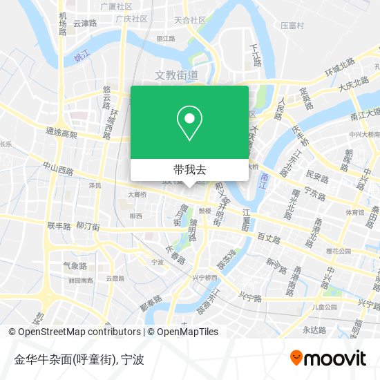 金华牛杂面(呼童街)地图