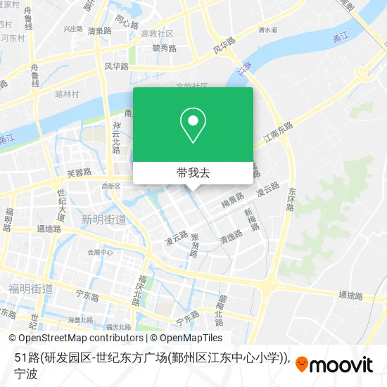 51路(研发园区-世纪东方广场(鄞州区江东中心小学))地图