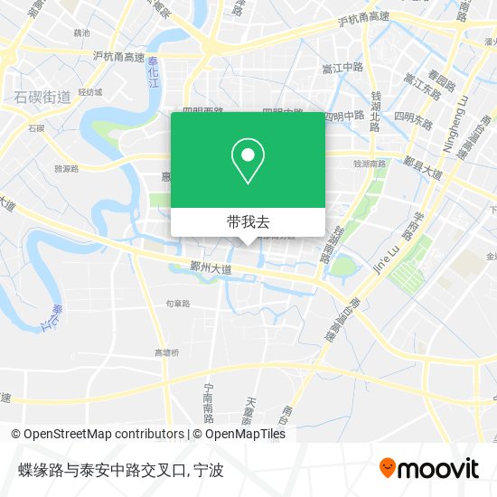 蝶缘路与泰安中路交叉口地图