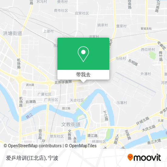 爱乒培训(江北店)地图