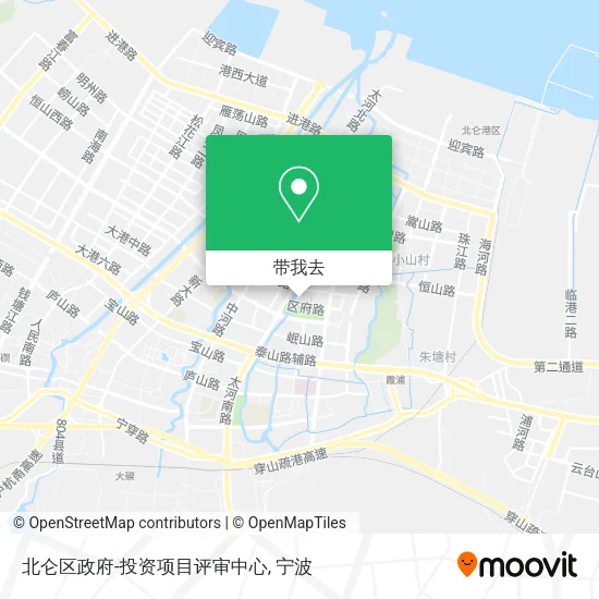 北仑区政府-投资项目评审中心地图