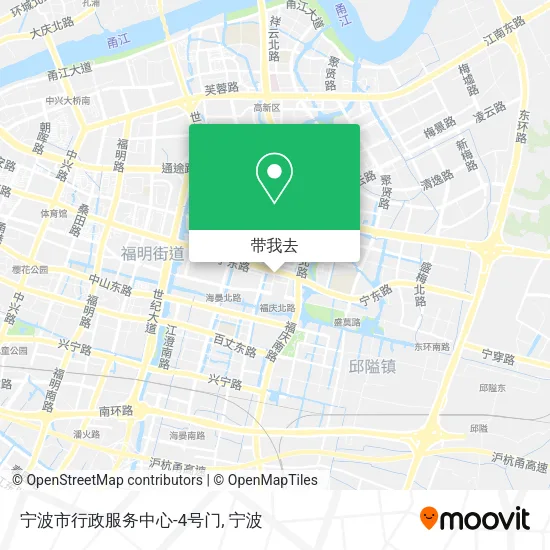 宁波市行政服务中心-4号门地图