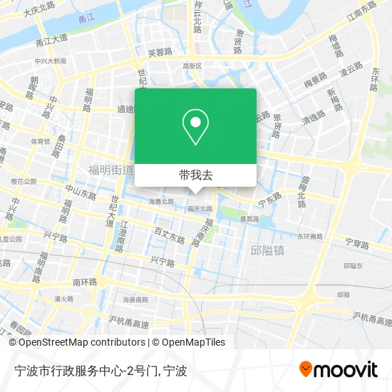 宁波市行政服务中心-2号门地图