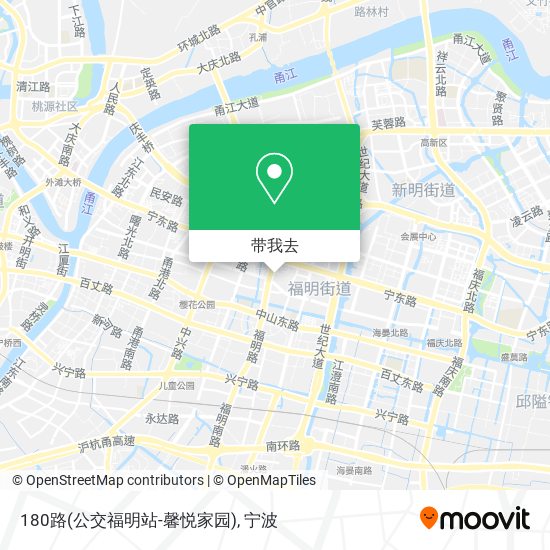 180路(公交福明站-馨悦家园)地图