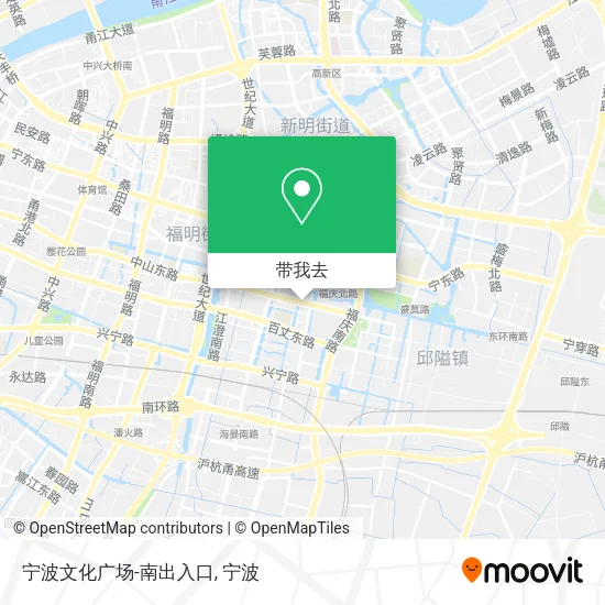 宁波文化广场-南出入口地图