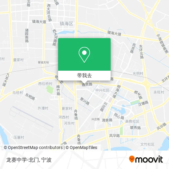 龙赛中学-北门地图