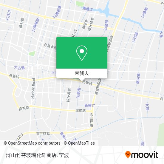 浒山竹芬玻璃化纤商店地图