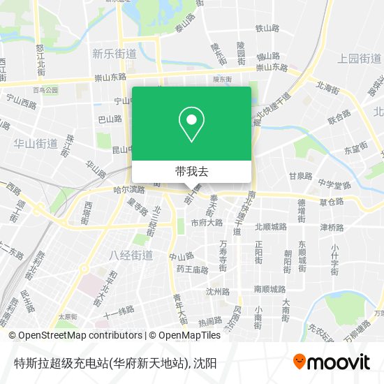 特斯拉超级充电站(华府新天地站)地图