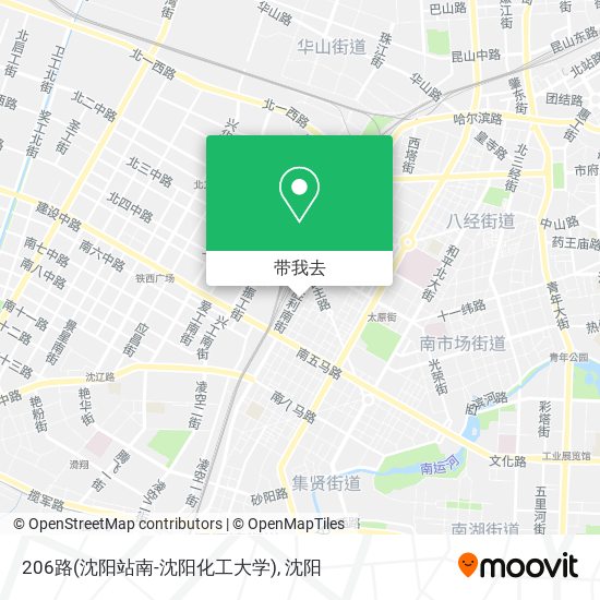 206路(沈阳站南-沈阳化工大学)地图