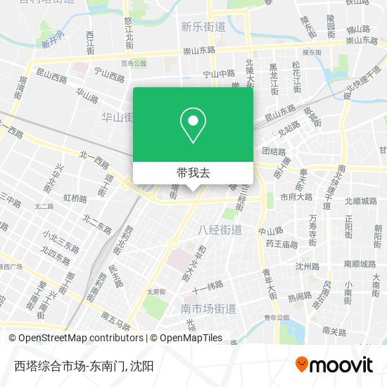 西塔综合市场-东南门地图