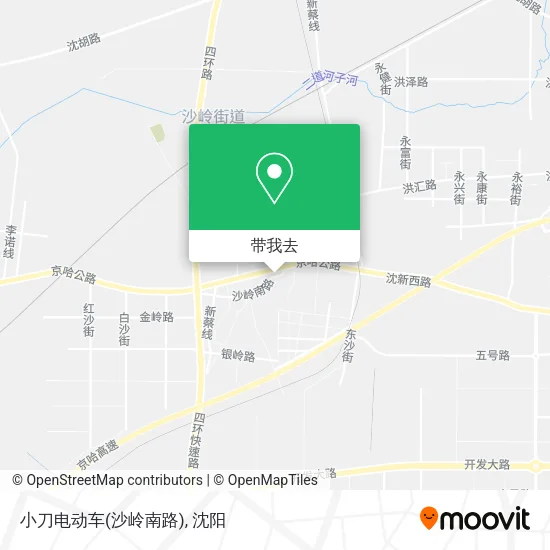 小刀电动车(沙岭南路)地图