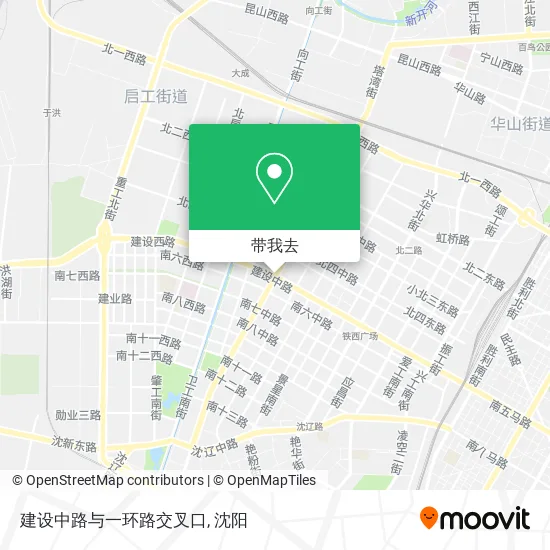 建设中路与一环路交叉口地图