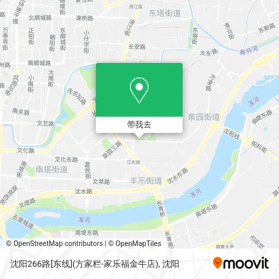 沈阳266路[东线](方家栏-家乐福金牛店)地图