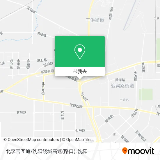 北李官互通/沈阳绕城高速(路口)地图