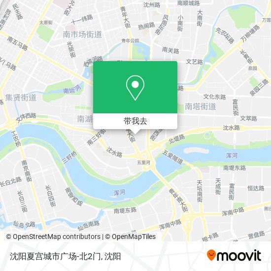 沈阳夏宫城市广场-北2门地图