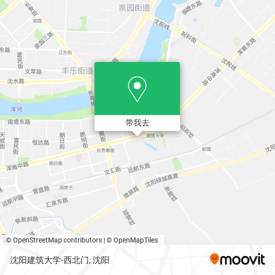 沈阳建筑大学-西北门地图