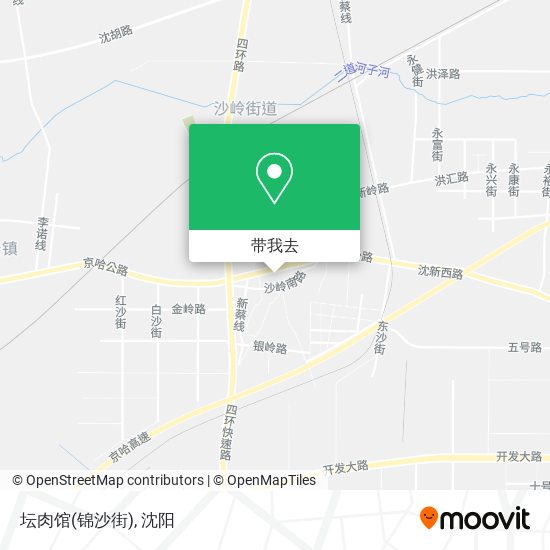 坛肉馆(锦沙街)地图