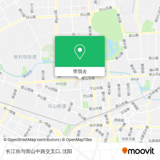 长江街与崇山中路交叉口地图