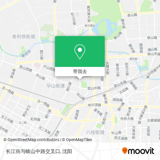长江街与岐山中路交叉口地图