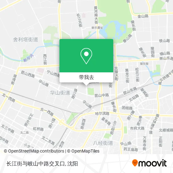 长江街与岐山中路交叉口地图