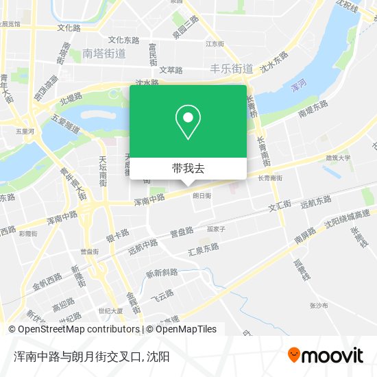 浑南中路与朗月街交叉口地图