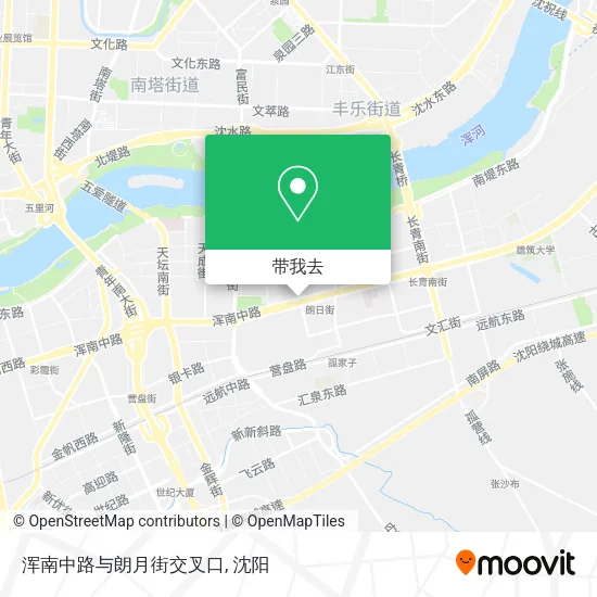 浑南中路与朗月街交叉口地图