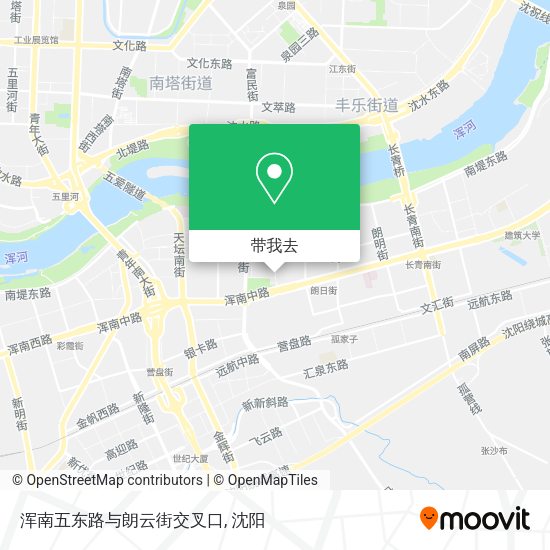 浑南五东路与朗云街交叉口地图