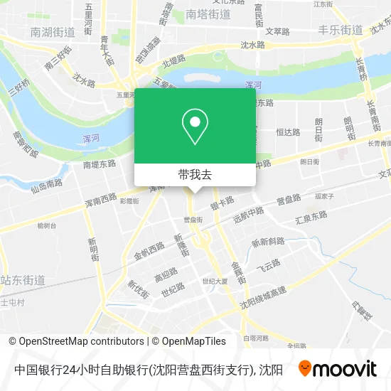 中国银行24小时自助银行(沈阳营盘西街支行)地图