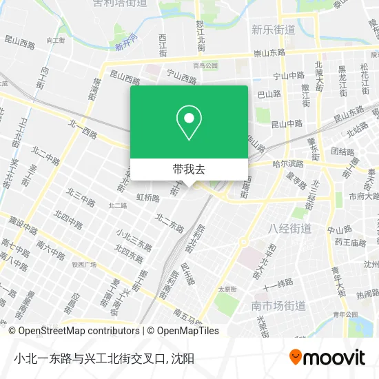 小北一东路与兴工北街交叉口地图