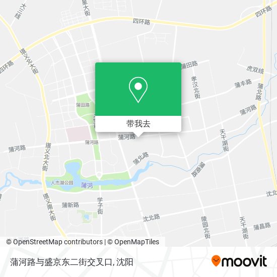 蒲河路与盛京东二街交叉口地图