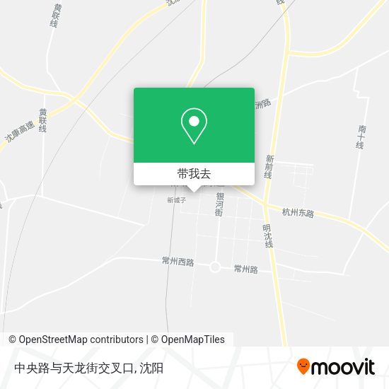 中央路与天龙街交叉口地图